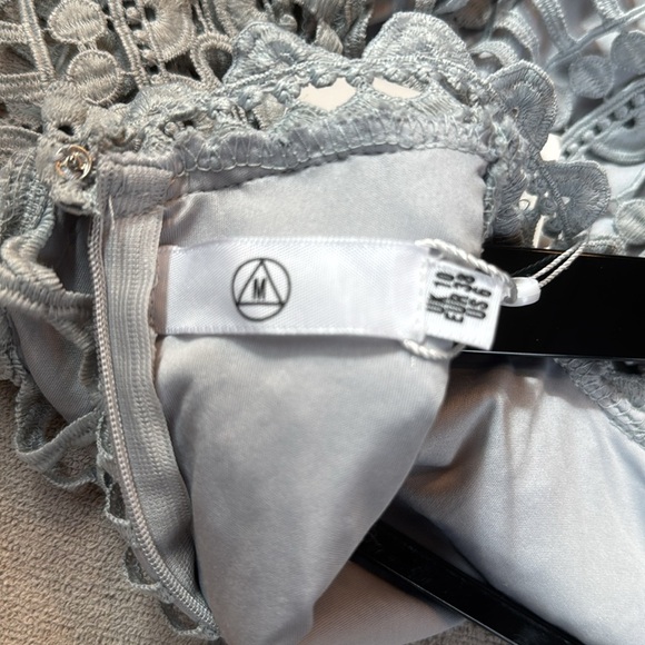 Missguided High Neck Structured Lace Midi Dress - Picture 10 of 16